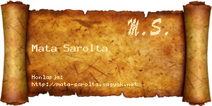 Mata Sarolta névjegykártya