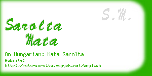 sarolta mata business card